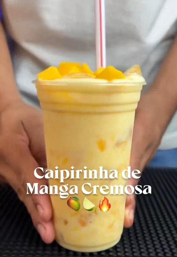 Caipirinha de Manga Cremosa